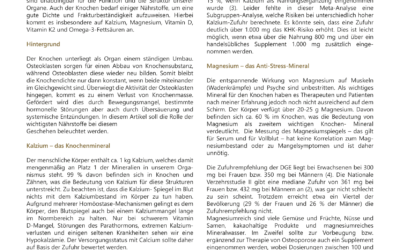 Wichtige Nährstoffe für starke Knochen